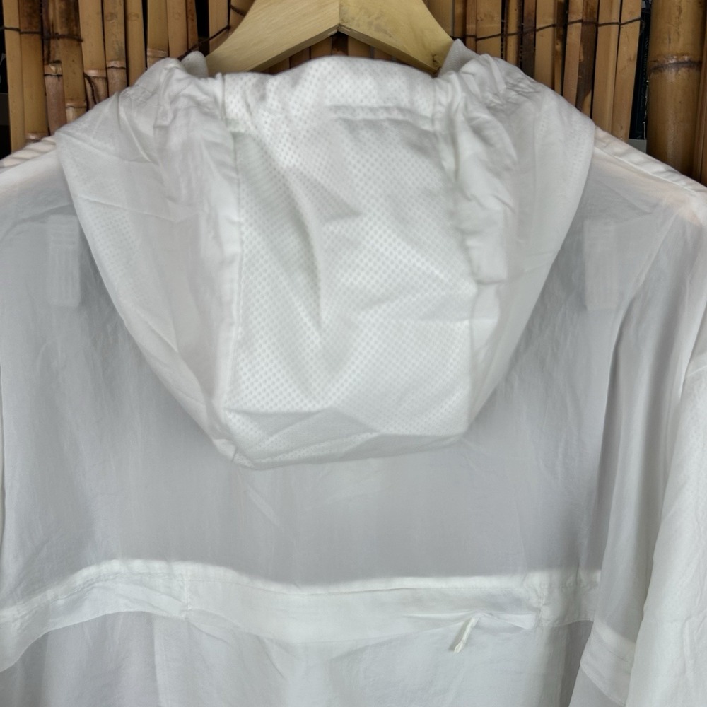 NIKE Swoosh Sportswear Hooded 1/4 Zip Pullover Windbreaker White Jacket Mens XL - Picture 6 of 16